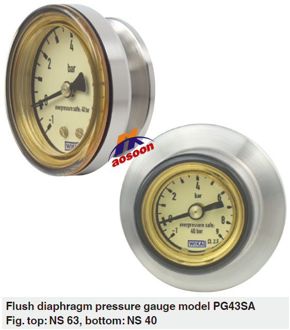 wika Flush diaphragm pressure gauge