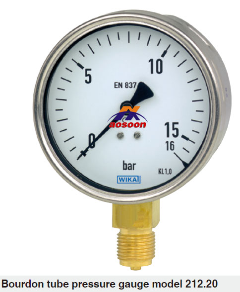 wika Bourdon tube pressure gauge 212.20
