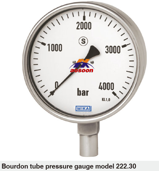  Bourdon tube pressure gauge