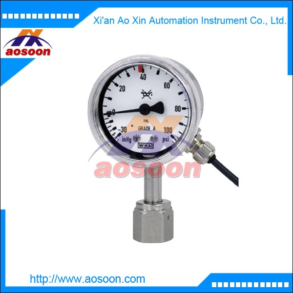  Bourdon tube pressure gauges with switch contacts UHP stainless steel version wika 230.15 with reed c 