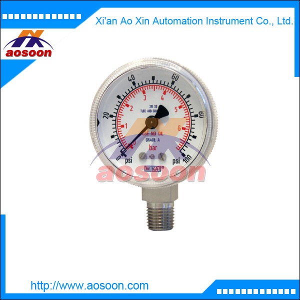 Wika Bourdon tube pressure gauge HP, stainless steel wika 130.15